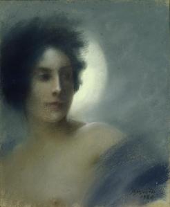 "Woman with a Crescent Moon" (1888) Paul-Albert Besnard