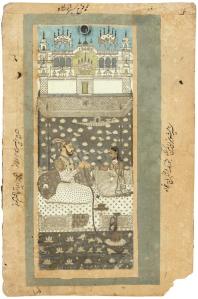 Farrukhsiyar, "Portrait" (1712)  with ghazal on verso