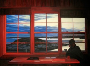 "David's Studio, Sunset" (2011), oil on canvas, by Heather Horton.