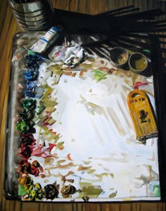 "Palette" (2007), oil on canvas, by Heather Horton.
