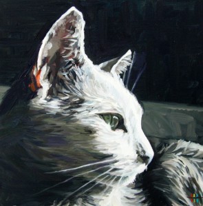 "Sasha, Sun" (2012), oil on panel, by Heather Horton