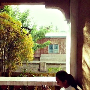 Kelvin's youngest sister at the veranda - Quezon Province (too shy at camera)