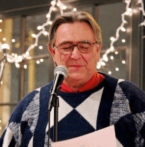 Glenn doing some Open Mic poetry reading in Tacoma, WA recently
