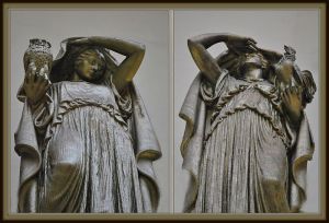 Statues of Night and Day at Chicago Union Station