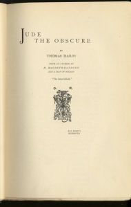 Original title page of “Jude the Obscure” by Thomas Hardy (Osgood, McIlvaine & Co.) 1895.