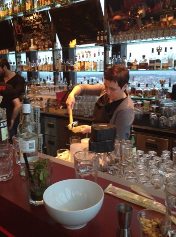 i behind the bar tonite... smiles