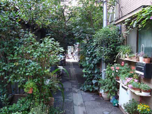 Street in Tsukishima, Tokyo. From the website www.tokyogreenspace.com