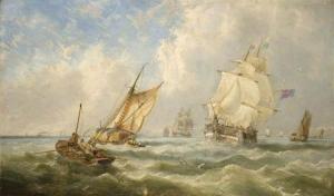 A Breezy Evening Off The Mouth Of The Mersey by John Wilson Carmichael