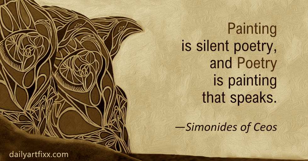 102424 top image painting is silent poetry Simonides-quote
